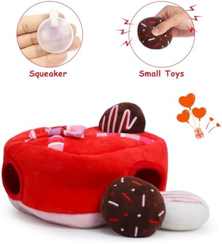 Hollypet Squeaky Hide and Seek Dog Toys for Small and Medium, Chocolate