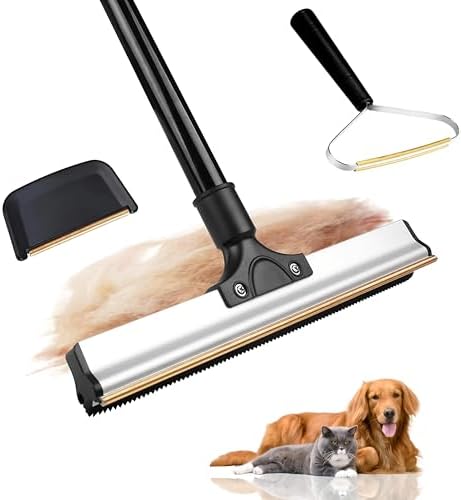Upgrade Carpet Rake Kit for Pet Hair Removal & Fluffing Matted Carpet