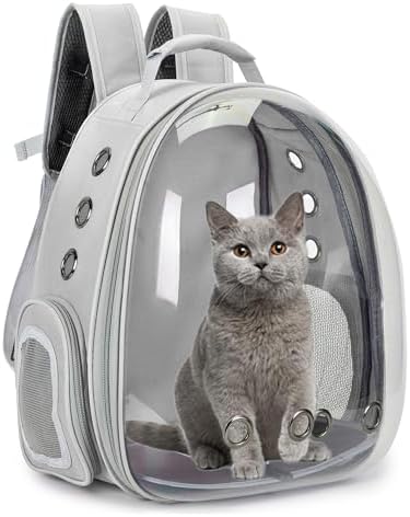 Cat Backpack Carrier Bubble Carrying Bag (Gray)