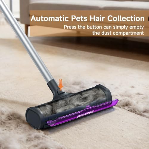 Pet Hair Remover for Carpet, Carpet Sweeper with Dust Container
