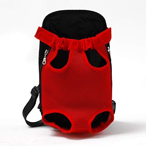 Pet Dog Carrier Backpack Mesh Camouflage Outdoor Travel Products Breathable Shoulder Handle Bags for Small Dog Cats (L, red)