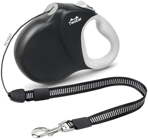 Twoear 30FT Retractable Dog Leash for Medium & Large Dogs up to 110 LBS