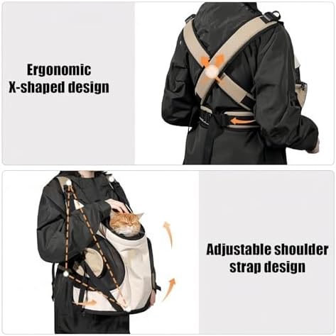 Travel Pet Carriers Bag with Adjustable Strap Breathable Chest Bag for Daily Walking Cats Small Dog Front Carrying Bags