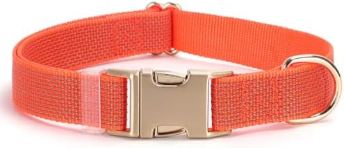 Reflective Dog Collar with Metal Buckle for Dogs Night Walking