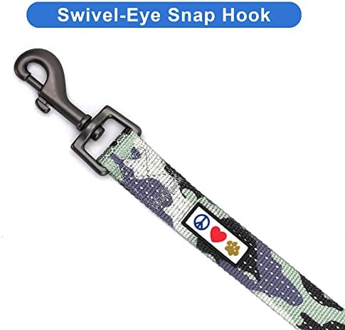 Pawtitas Camo Grey Dog Leash 6 ft XS/S Reflective Durable Lightweight Dog Lead for Small Dogs and Puppies