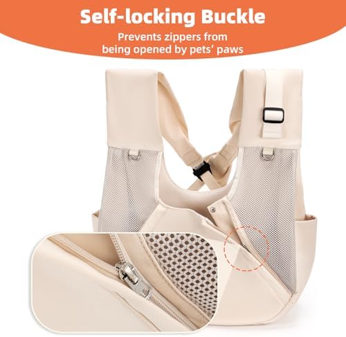 Wakytu Dog Sling Carriers,Pet Front Carrier for Small Dogs 2-in-1