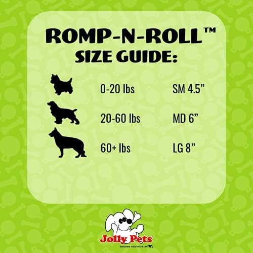Jolly Pets Romp-N-Roll Rope & Ball Dog Toy, 8 in Large, Blueberry