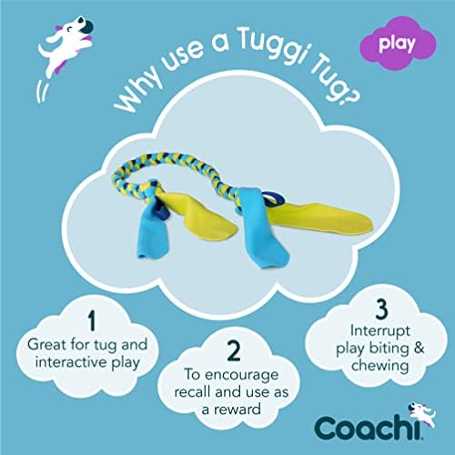 Coachi Tuggi Tug - Interactive Dog Toy for Tug of War & Play