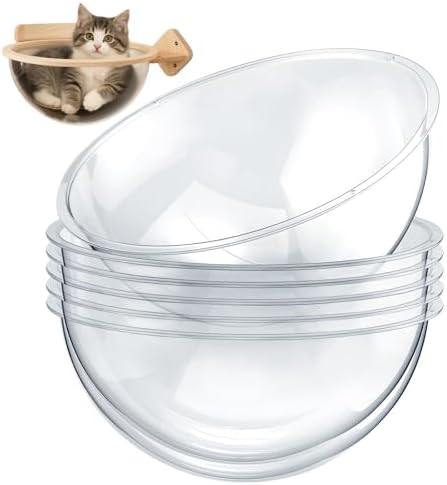 Yalikop 6 Pcs Cat Acrylic Dome Bubble, 11.8 Inch Space Transparent Capsule