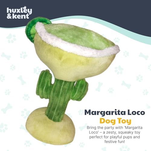 Huxley & Kent Power Plush Squeaky Dog Toy, Margarita Loco, Small