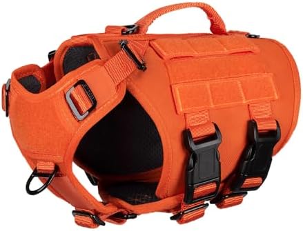 ICEFANG No Pull Tactical Dog Harness for X-Small Dogs,Adjustable Dog Vest