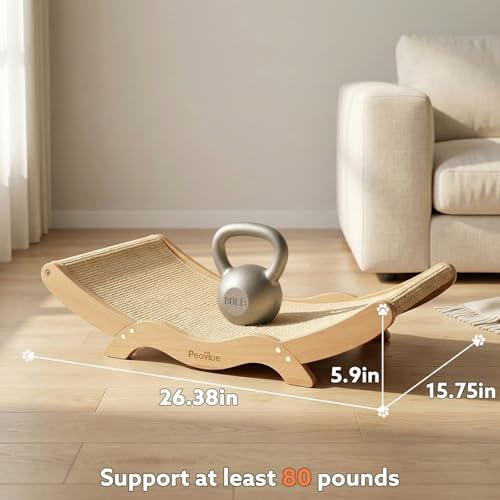 Extra-Large Cat Scratcher Bed with Natural Sisal Scratching Pad