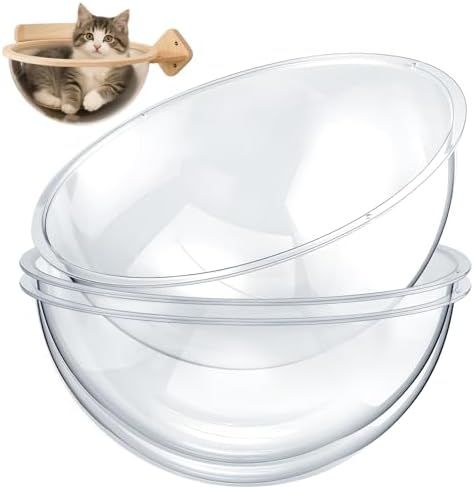 Yalikop 3 Pcs Cat Acrylic Dome Bubble, 11.8 Inch Space Transparent Capsule