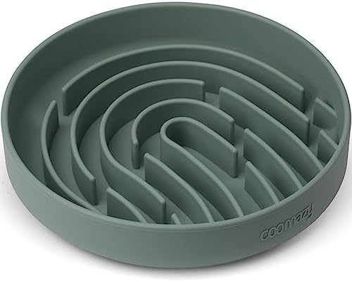Coomazy Slow Feeder Dog Bowls, Silicone Anti Choking Puzzle Dog Food Bowl