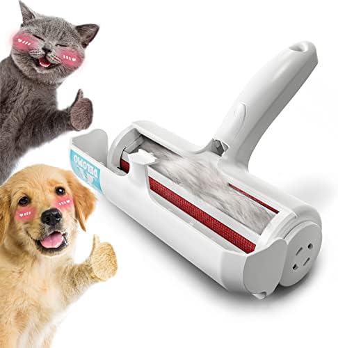 DELOMO Pet Hair Remover Roller, Reusable Lint Roller for Dog and Cat Hair