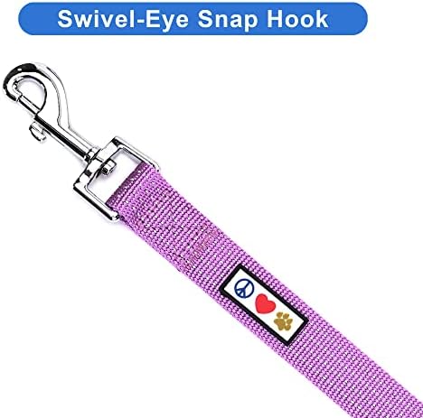 Pawtitas Orchid Dog Leash 6 ft XS/S Reflective Durable Lightweight Dog Lead for Small Dogs and Puppies