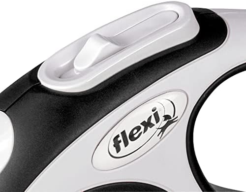 Flexi New Comfort Tape Grey & Black Extra Small 3m Retractable Dog Leash/Lead for Dogs up to 12kgs/26lbs