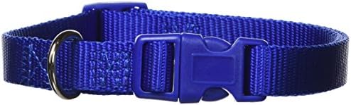 Zack & Zoey ⅝" Wide Nylon Dog Collar, Fits Necks 14" to 20", Nautical Blue