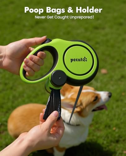 Pecute Retractable Dog Leash for Large Dogs 16.4ft for 33lbs-110lbs
