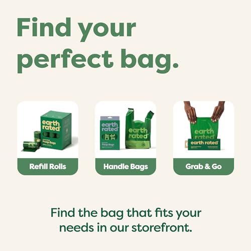 Earth Rated Poop Bags for Dogs Guaranteed Leak Proof and Extra Thick Waste Bag Refill Rolls, Lavender Scented, 120 Bags (Pack of 3)