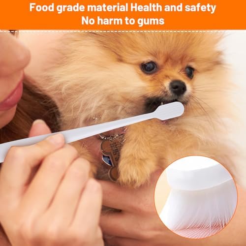 4 Pack Super Soft Dog Toothbrush for Small to Large Dogs Tooth Brushing Designed for Cat Dog Teeth Cleaning & Protecting Pet Dental Convenient Care Puppy Tooth Brush Kit