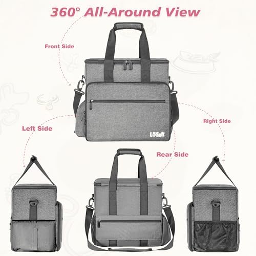 Dog Travel Bag, Large Pet Travel Set with Multi-Function Pockets