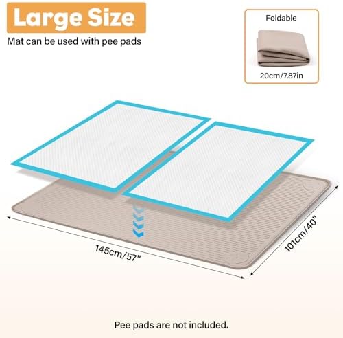 57" x40" Pee Pad Holder for Dogs Puppy Pad Holder Khaki