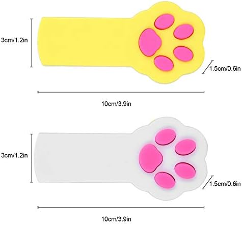 Cat Lasers Toy, 2 Pack Claw Shape Red Light Teaser with Blinking and Steady Modes, Interactive Chase Toy for Indoor Cats, Plastic and Silicone Design