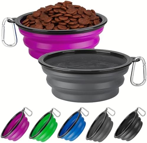 Collapsible Dog Bowl Large 34oz, Travel Dog Water Bowl Portable