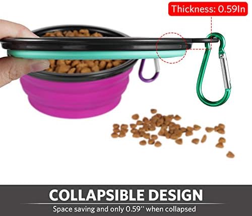 ME.FAN Collapsible Dog Bowl for Travel (12oz), 6 Pack