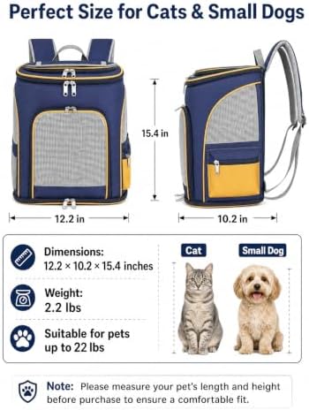 Pet Backpack Carrier for Cat Small Dog Puppy Hiking Travel Carrying Bag