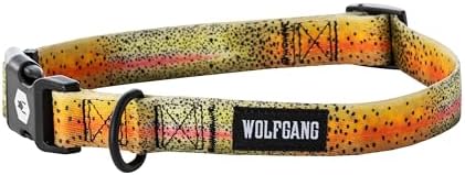 Wolfgang Heavy Duty, Adjustable Dog Collar with Quick Release Nylon Buckle for Walking & Training, CutBow Print, Medium