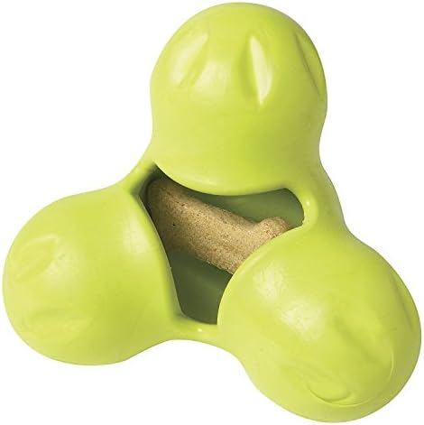 WEST PAW Zogoflex Tux Treat Dispensing Dog Chew Toy – Interactive Chewing Toy for Dogs – Dog Games for Aggressive Chewers, Fetch, Catch – Holds Kibble, Treats, Large 5", Granny Smith