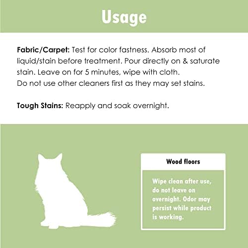 Ultra Enzyme Formula Stain & Odor Remover Spray, Carpets & Rugs, Hardwood, Furniture, Crates & Litter Boxed, Non-Toxic, Urine Destroyer, 22 oz