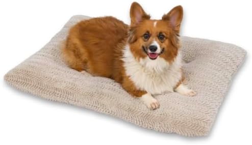 Best Friends by Sheri Comfy Crate Dog Bed Washable, Oyster, 36" x 24"