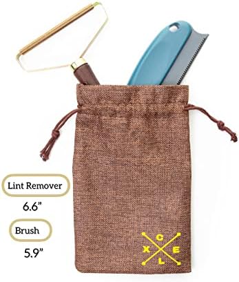 Pascal Portable Lint Remover | Brush Fabric Shaver Reusable Double Sided Metal Roller Pet Hair for Carpet & Couch| Sweater Removes Clothes Fuzz Shaver.