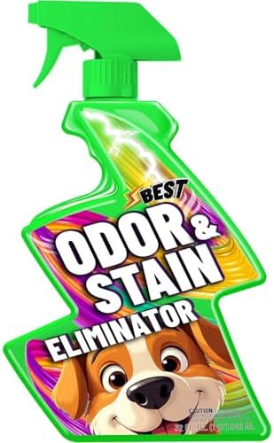 BEST Pet Odor & Stain Eliminator, Enzyme Spray for Urine, Dog Smell, Carpet Mess. Remove Dog & Cat Pee, Poop, Stain, Spot, Smell, Odor Enzymatic at a Molecular Level for Your Home