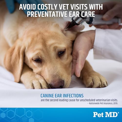 Pet MD Advanced Ear Finger Wipes for Dogs & Cats - Cucumber Melon (50ct)
