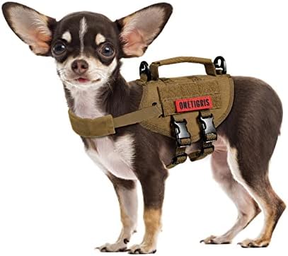 OneTigris Tactical Dog Harness XXS Puppy Vest with Vertical Handle