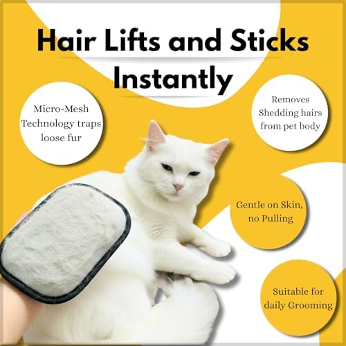 Pet Hair Removal Glove – Reusable Pet Hair Remover for Couch, Clothes, Car & Laundry | Works on Dogs & Cats | Multi-Surface Pet Hair Removal Tool