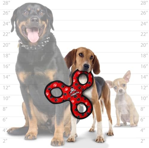 TUFFY® : 3Way Tug Dog Toy: Ultra Durable Plush Toy with Multiple Layers & Reinforced Seams, Washable and Floats, Original Construction