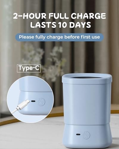 Electric Dog Paw Cleaner for Dogs，2 Speeds Automatic Dog Foot Paw Washer for Medium Large Cat Dog Pet
