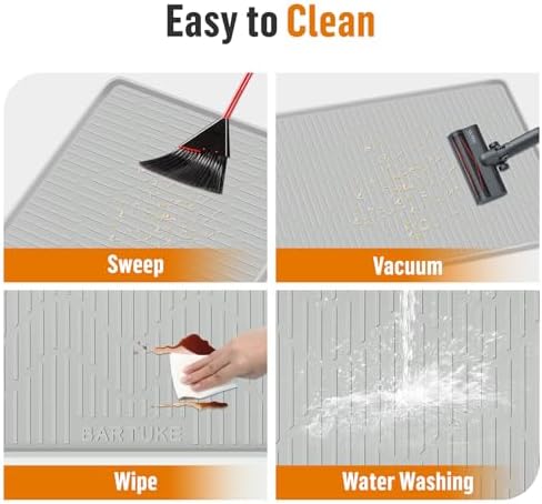 Silicone Cat Litter Box Mat 34"x 20" Extra Large Cat Rubber Mat
