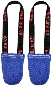 REDLINE K-9 French Linen 3" x 4" 1 Handle Pocket tug Toy Bundle of 2 (Indigo)