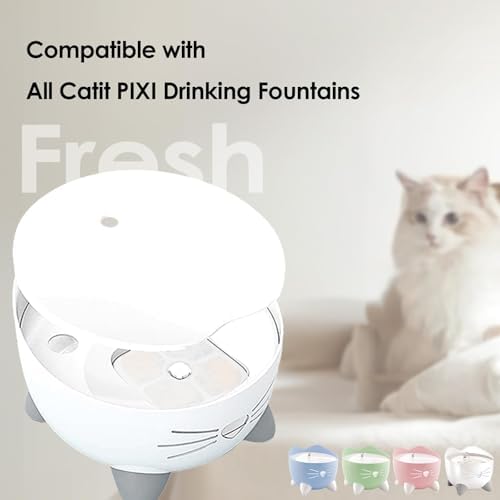 24-Pack Cat Water Fountain Filter Compatible With Cat Pixi Water Fountain Filter Replacement Triple Action Water Filter, 4 Pump Tubes 1 Hard Brush