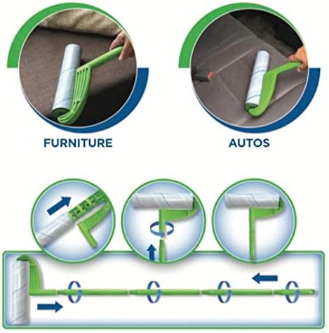 Leo Large 10-Inch Wide Lint Roller Refills 6 Rolls 300 Ultra-Wide Sheets for Lint Removers Household Cleaning Easily Remove Pet Hair Dust and Debris from Floors Carpets and Furniture