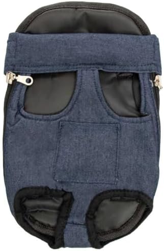 Front Cat Dog Backpack Travel Bag Sling Carrier Portable Outdoor Lightweight and Soft Comfortable Puppy Kitty Rabbit Double-Sided Pouch Shoulder Carry Tote Handbag D-Jeans Blue S