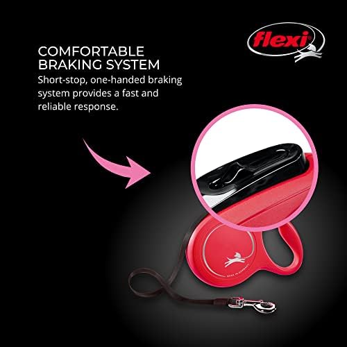 FLEXI® Classic Cord Retractable Dog Leash, Small, 16 ft - Red