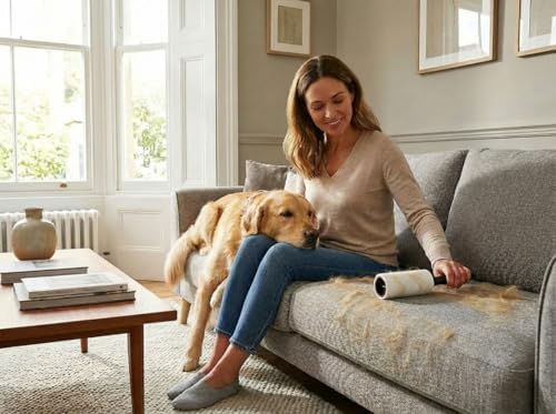 ARVO Lint Roller for Pet Hair and Dust Remover 6 pack/420 Sheets -1 Handle 70 Sheets/roll, Lint Rollers for Clothes, Furnitures and Carpet, Easy to Tear, Fluff & Hair Remover, Sticky Roller Refills