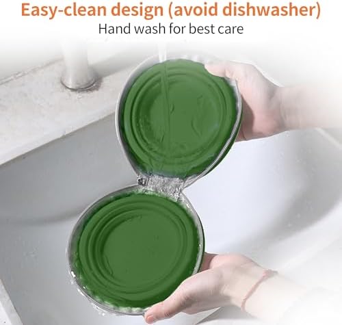 Collapsible Dog Bowls, 2-in-1 Pet Portable Travel Bowls Green